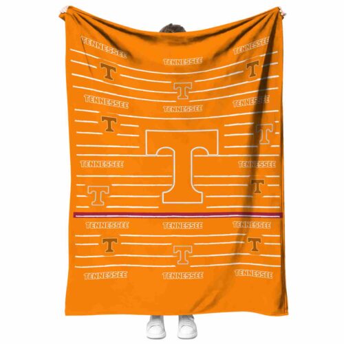 tennessee volunteers striped pattern orange blanket best selling