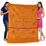 tennessee volunteers striped pattern orange blanket best selling