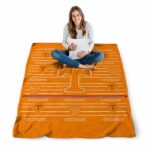 tennessee volunteers striped pattern orange blanket best selling