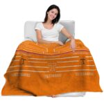 tennessee volunteers striped pattern orange blanket best selling