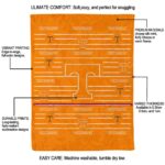 tennessee volunteers striped pattern orange blanket best selling