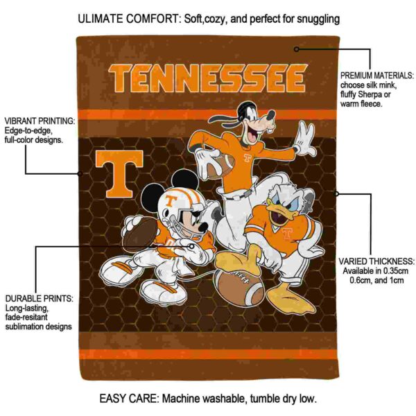 tennessee volunteers three musketeers orange blanket new arrival