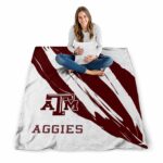 texas am aggies brushstrokes maroon white blanket best selling