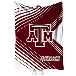 texas am aggies diagonal stripes maroon blanket best selling