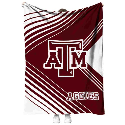 texas am aggies diagonal stripes maroon blanket best selling