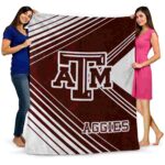 texas am aggies diagonal stripes maroon blanket best selling