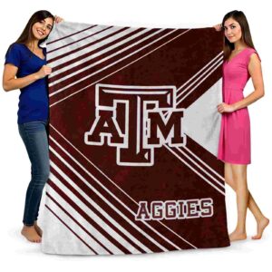 texas am aggies diagonal stripes maroon blanket fashion forward