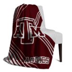 texas am aggies diagonal stripes maroon blanket best selling