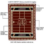 texas am aggies football field maroon blanket best selling