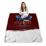 texas am aggies gradient dots maroon blanket high quality