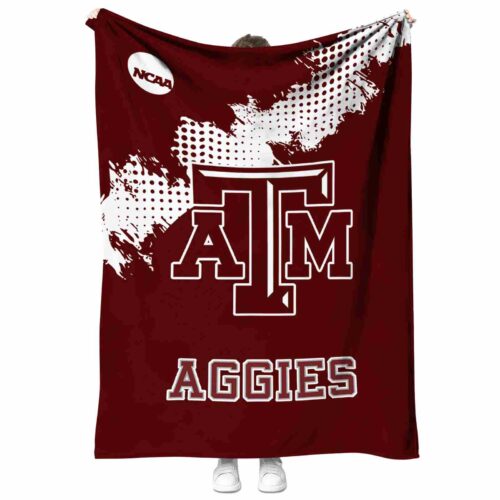 texas am aggies grunge texture maroon blanket best selling