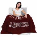 texas am aggies grunge texture maroon blanket latest model