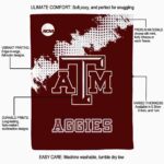 texas am aggies grunge texture maroon blanket new arrival