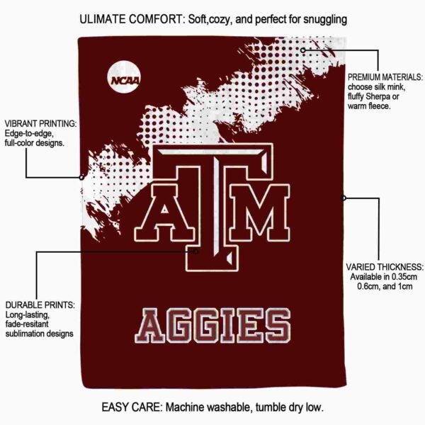texas am aggies grunge texture maroon blanket new arrival