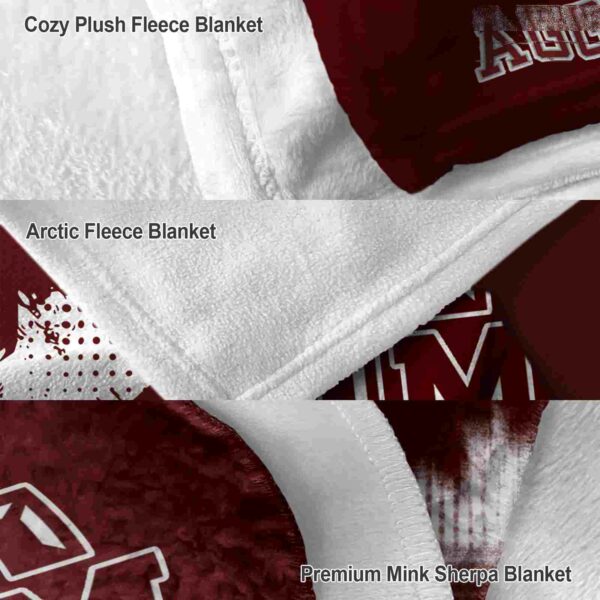 texas am aggies grunge texture maroon blanket premium grade