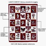 texas am aggies mickey minnie maroon white blanket new arrival
