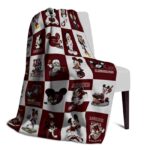 texas am aggies mickey minnie maroon white blanket top rated