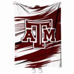 texas am aggies paint streaks maroon white blanket best selling