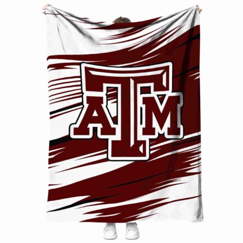 texas am aggies paint streaks maroon white blanket best selling