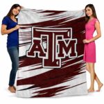 texas am aggies paint streaks maroon white blanket best selling