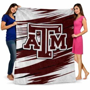 texas am aggies paint streaks maroon white blanket fashion forward