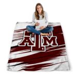 texas am aggies paint streaks maroon white blanket best selling
