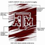 texas am aggies paint streaks maroon white blanket best selling