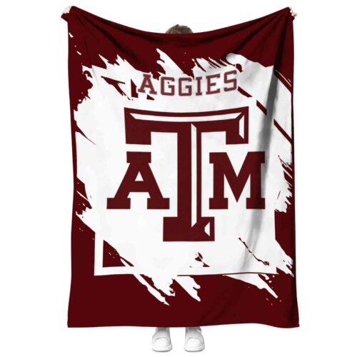 texas am aggies splatter effect maroon blanket best selling