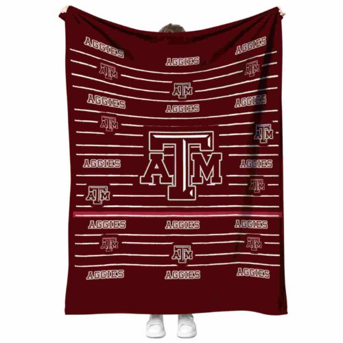 texas am aggies striped pattern maroon blanket best selling