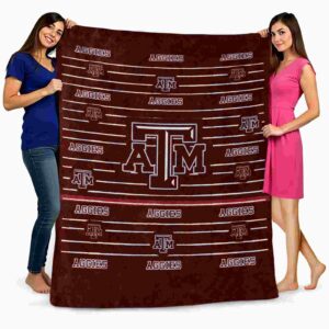texas am aggies striped pattern maroon blanket fashion forward