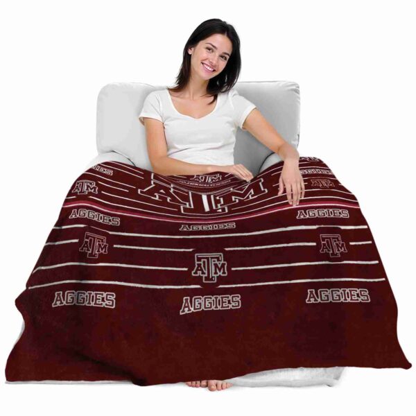 texas am aggies striped pattern maroon blanket latest model