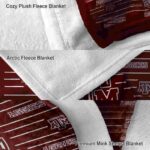 texas am aggies striped pattern maroon blanket premium grade