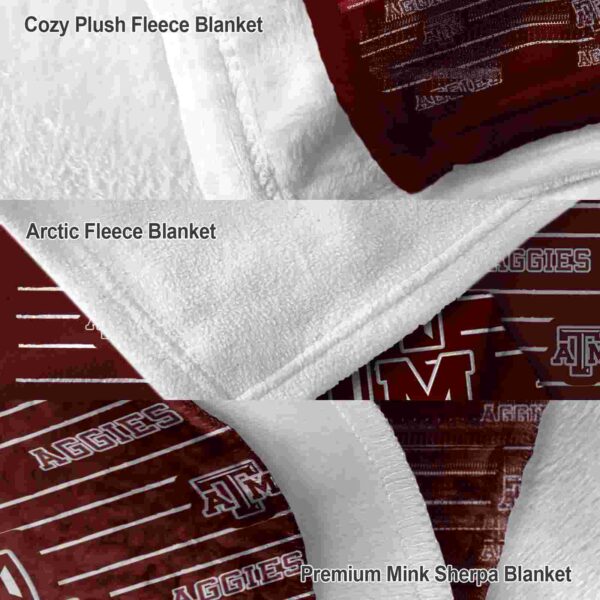 texas am aggies striped pattern maroon blanket premium grade