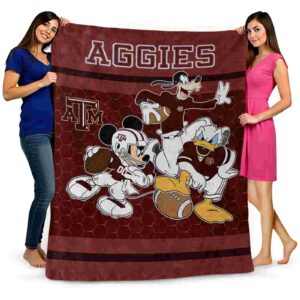 texas am aggies three musketeers maroon blanket fashion forward