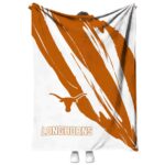 texas longhorns brushstrokes orange white blanket best selling