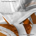 texas longhorns brushstrokes orange white blanket best selling