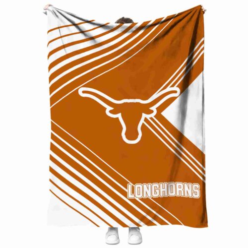 texas longhorns diagonal stripes orange blanket best selling