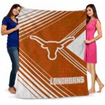 texas longhorns diagonal stripes orange blanket best selling