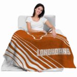 texas longhorns diagonal stripes orange blanket best selling