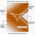 texas longhorns diagonal stripes orange blanket best selling
