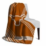 texas longhorns diagonal stripes orange blanket best selling