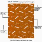 texas longhorns diehard fans orange blanket best selling