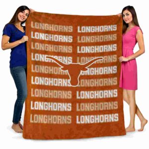 texas longhorns fan pride orange blanket fashion forward