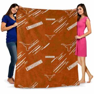texas longhorns fan spirit orange blanket fashion forward