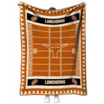 texas longhorns football field orange blanket best selling