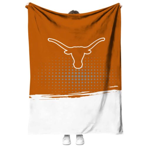 texas longhorns gradient dots orange blanket best selling