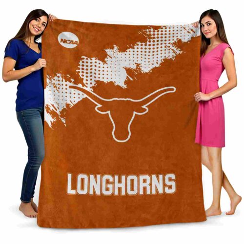 texas longhorns grunge texture orange blanket fashion forward