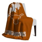 texas longhorns grunge texture orange blanket best selling