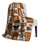 texas longhorns mickey minnie orange white blanket best selling