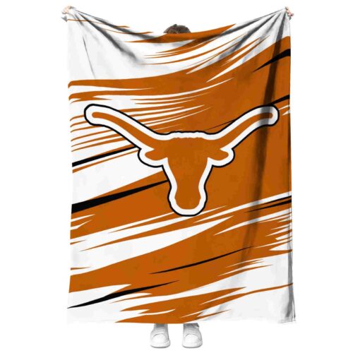 texas longhorns paint streaks orange white blanket best selling